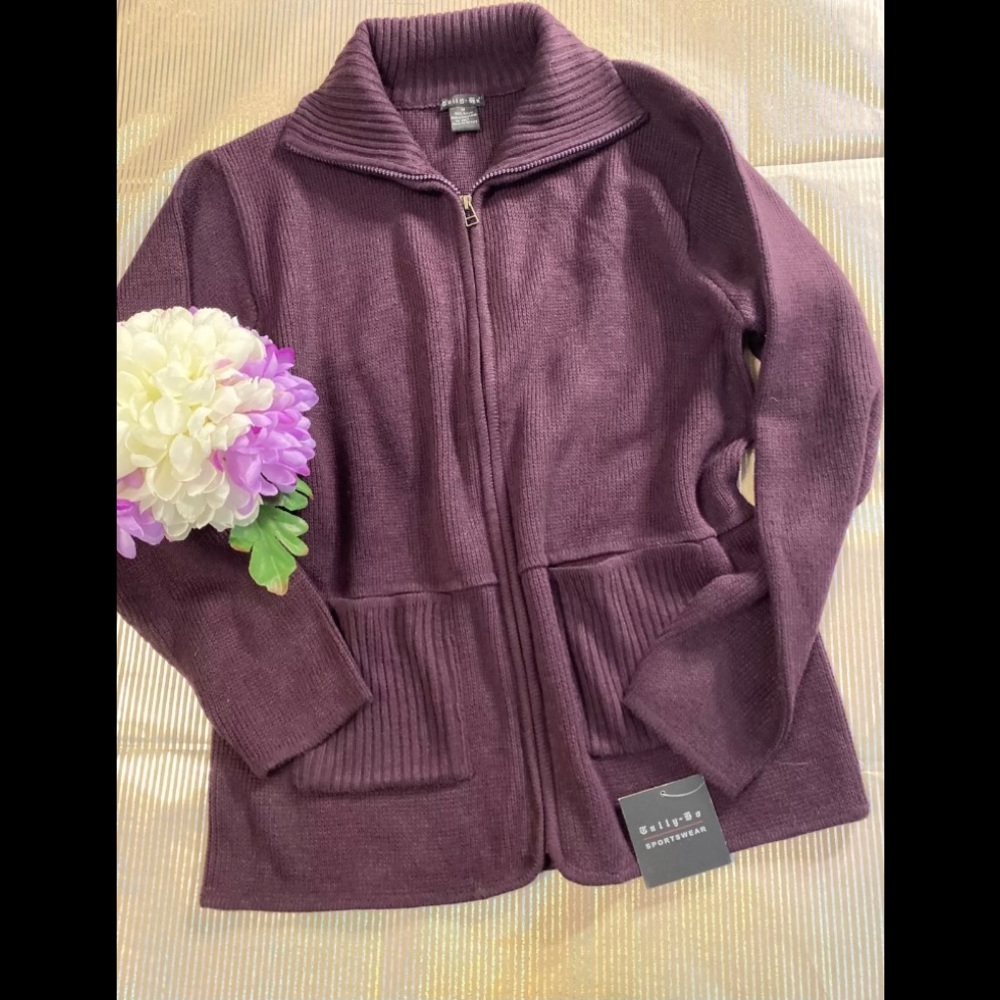 Tally Ho Cardigan Plum